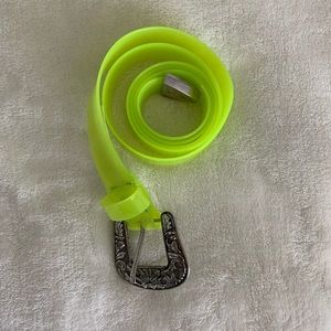 NWOT Neon Yellow Translucent Western Belt